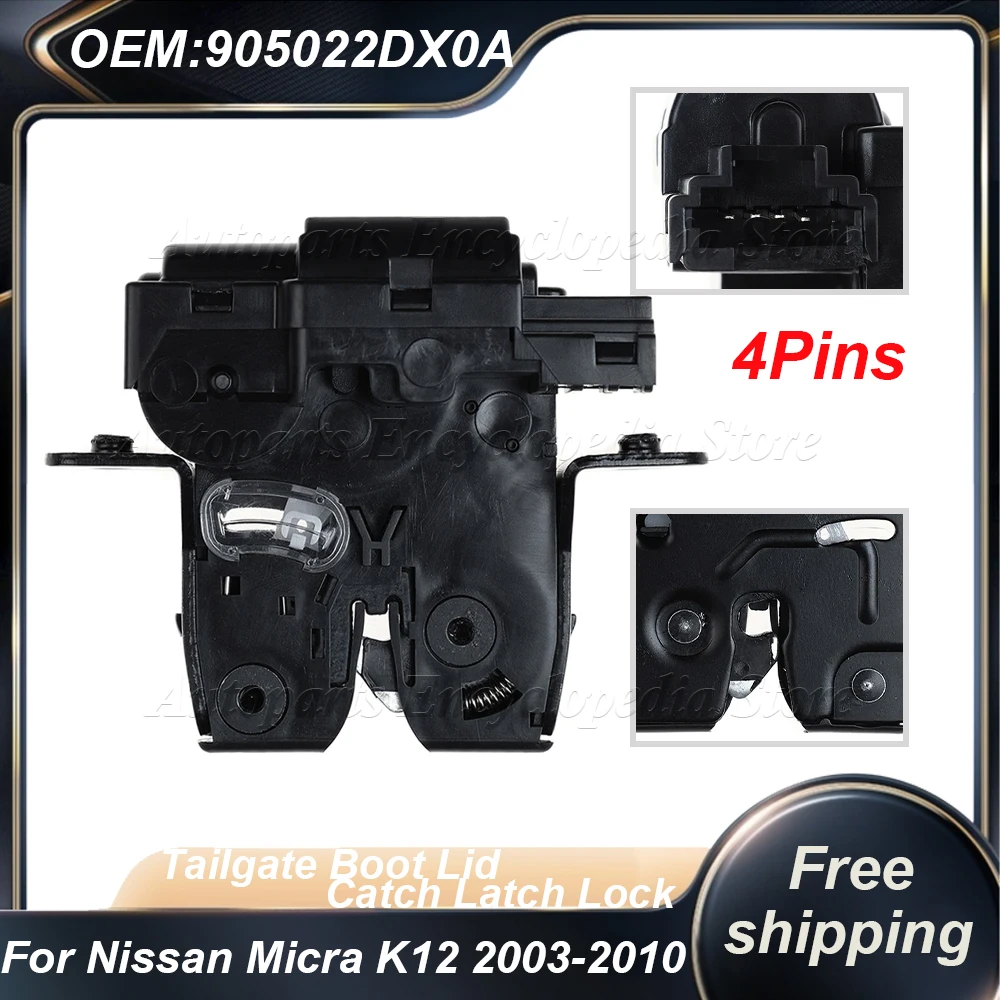 Car Rear Trunk Door Lock Latch Catch Actuator Tailgate Liftgate Boot Hatch 905022DX0A For Nissan Micra Tiida Qashqai 90502-2DX0A