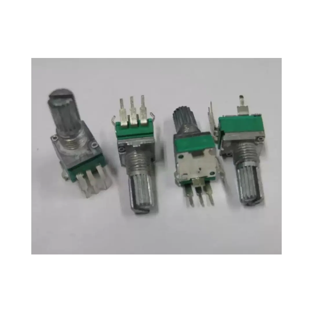 

5PCS/high quality precision adjustable potentiometer R097 vertical bent foot single B100K-15mm flower shaft
