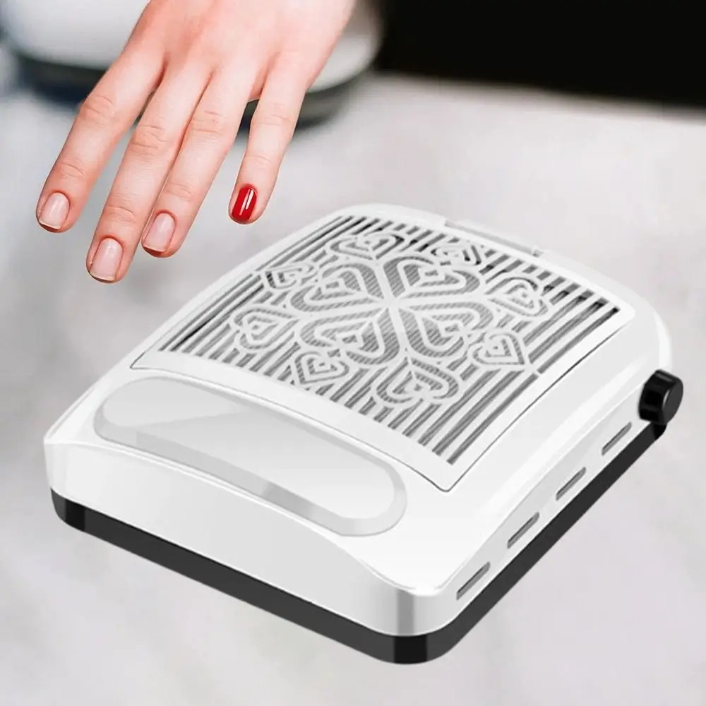 Colector de polvo de uñas de 100W, potente Extractor de succión de 4500RPM, herramientas de máquina de manicura, pantalla de filtro extraíble de poco ruido
