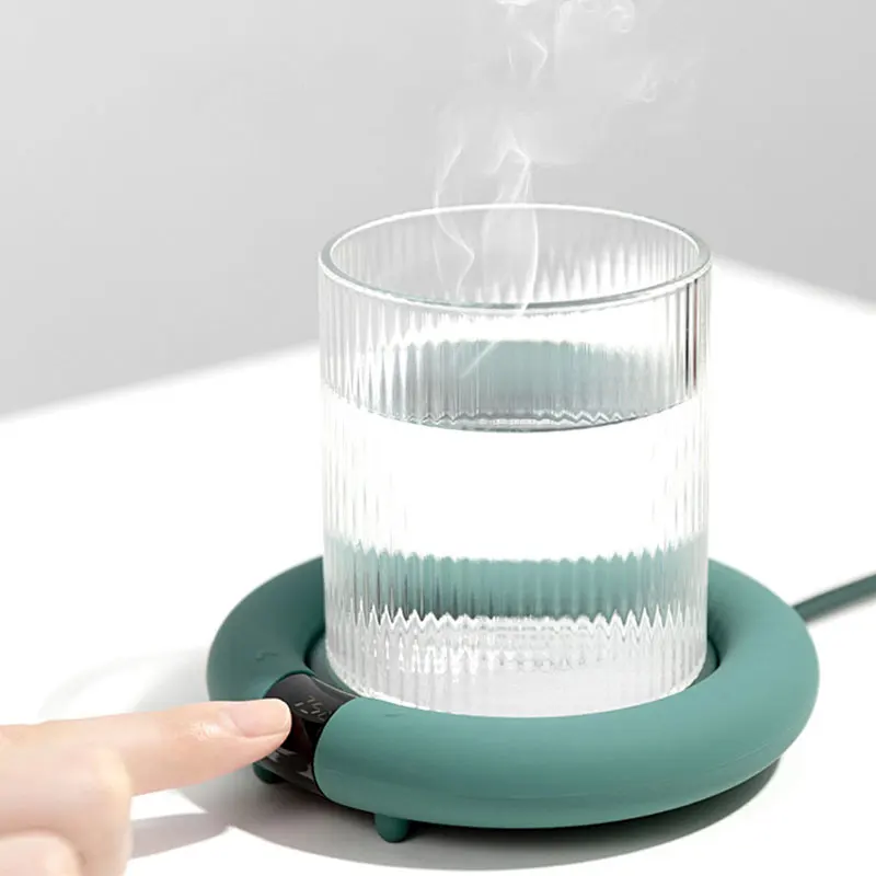 สร้างสรรค์กาแฟชาแก้วอุ่นอุ่น Pad ไฟฟ้าถ้วยความร้อน Pad สำหรับ Home Office 3อุณหภูมิจอแสดงผล LED ปรับได้ไอเดียของขวัญ