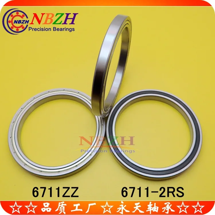 NBZH 10 PCS bearing steel or stainless steel thin-walled bearing 61711 Open 6711ZZ 6711-2RS 55*68*7MM