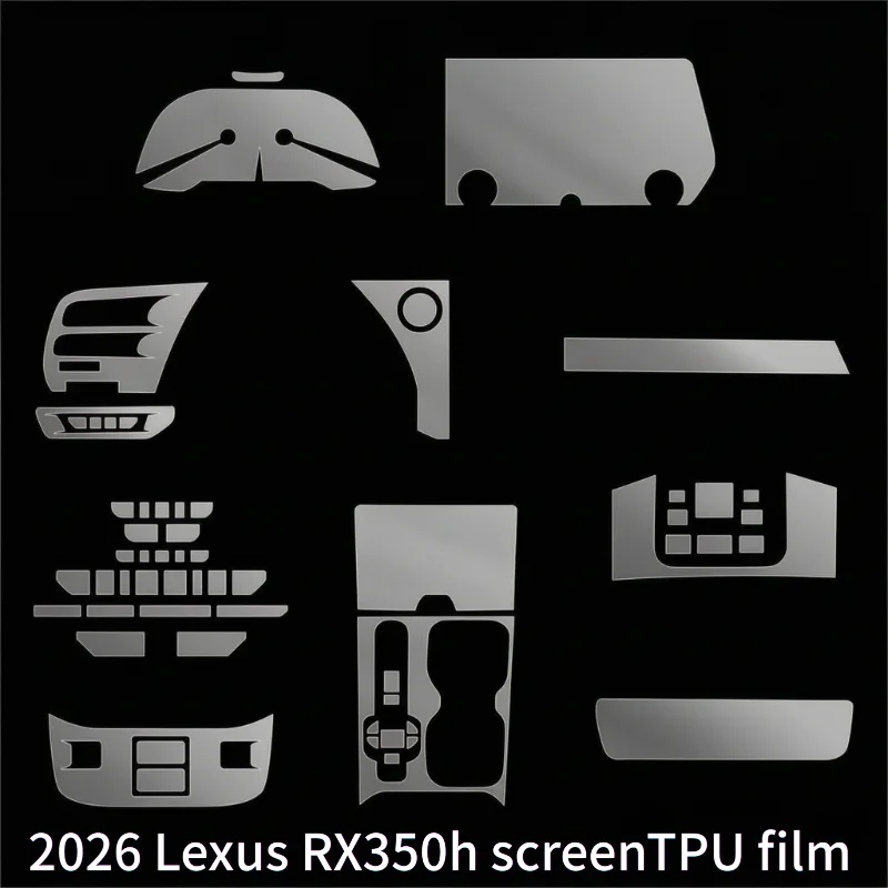 For 2026 Lexus RX350h center console gear shift film 300 interior protection navigation screenTPU film
