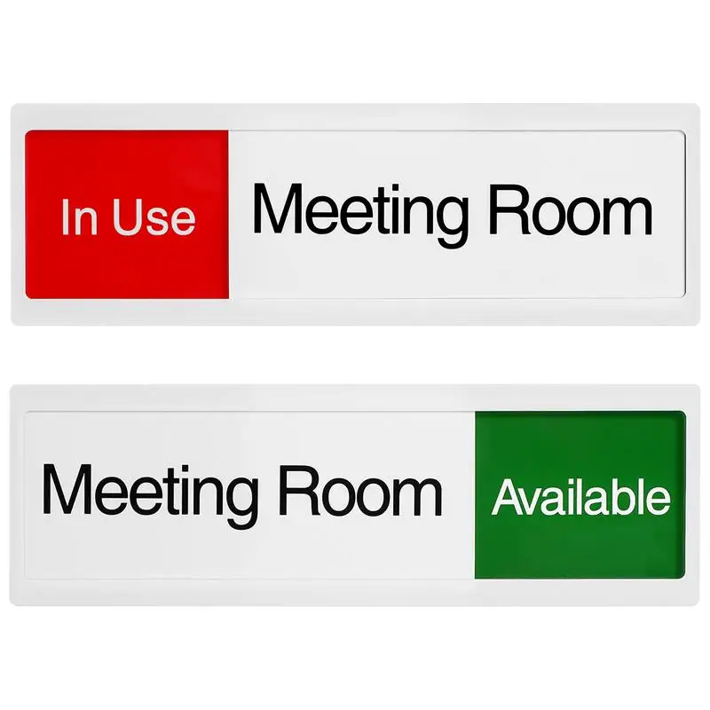 1pc Slide Door Sign Vacant Occupied Conference Room Privacy Slider Door Indicator Meeting Room In Use Available Sign