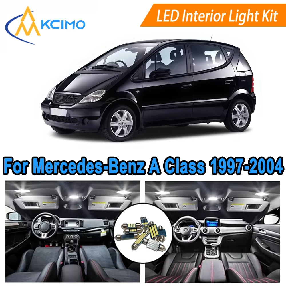 

Car Interior Lights Set For Mercedes-Benz A Class W168 1997-2004 Dome Map Door​Light Bulbs Kit Replacement Plug and Play​
