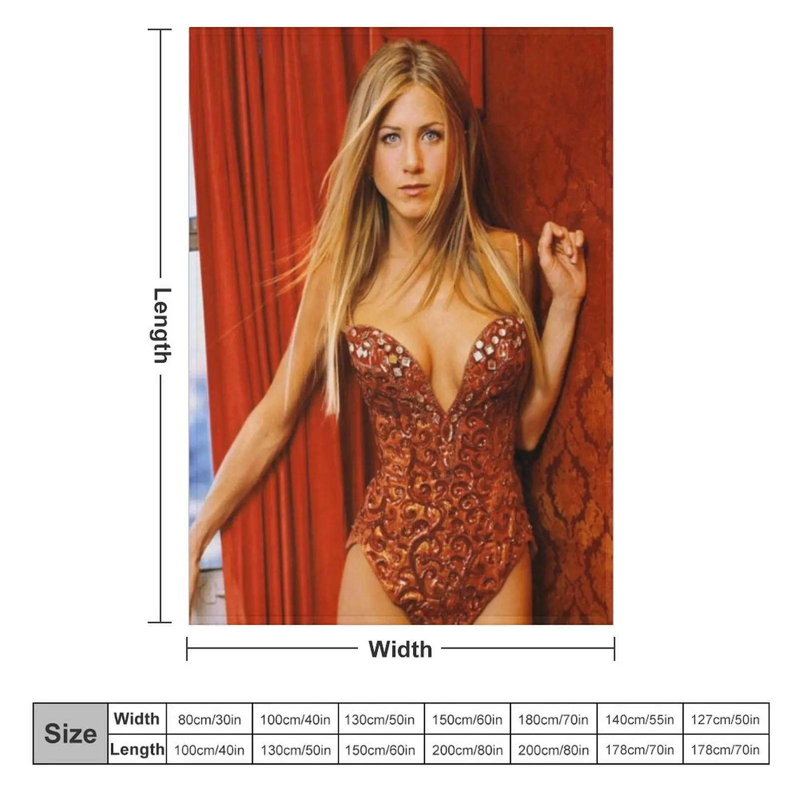 Jennifer Aniston Poster Throw Blanket manga Personalized Gift Blankets