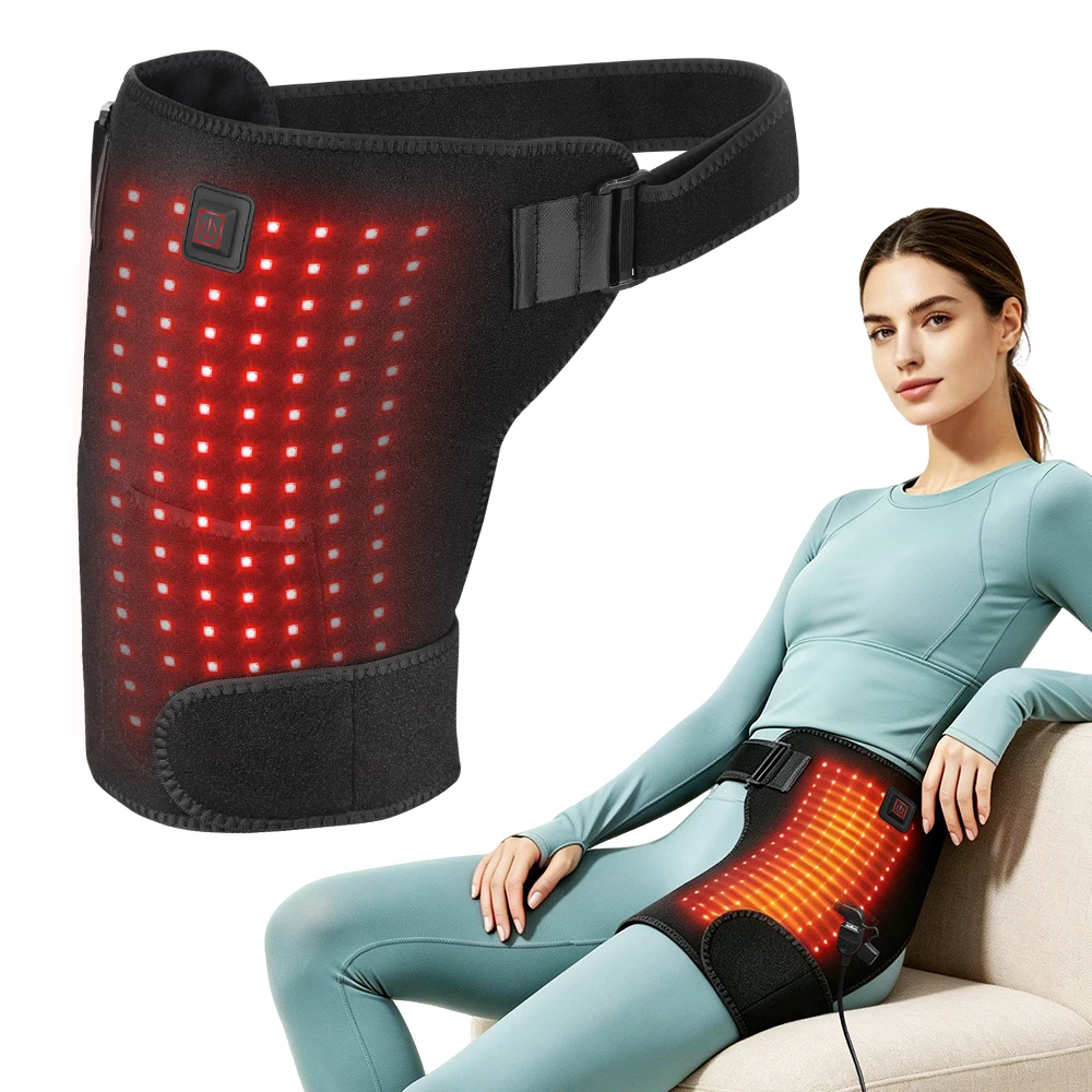660nm Red Light Heating Hip Protector, Promotes Hip Blood Circulation Muscle Relaxation,Thigh Hip Groin Protect Support Belt