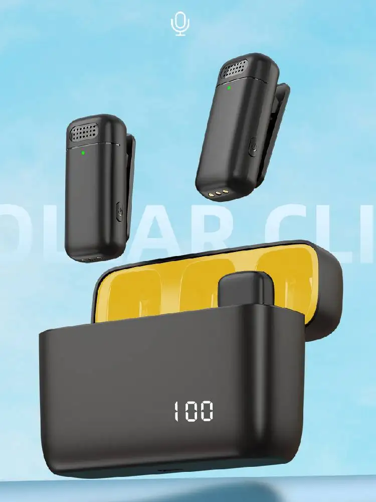 Microphone Lavalier sans fil avec étui de chargement, enregistrement Audio et vidéo Portable pour téléphones, appareils portables, micro antibruit