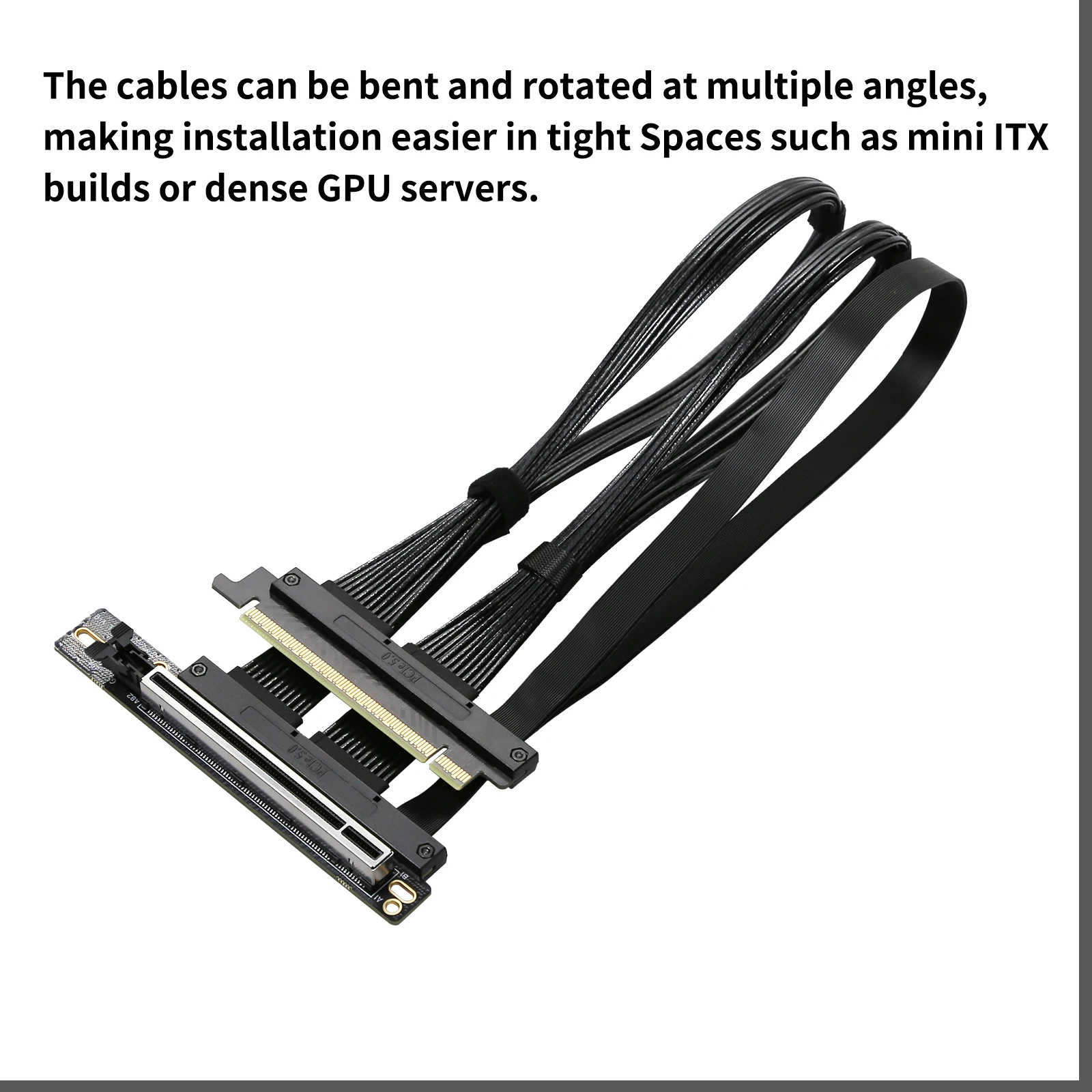 Picture 6: PCle5.0 Riser cable GEN5 for GPU Ai Server smart installation high density full connecting wiring
