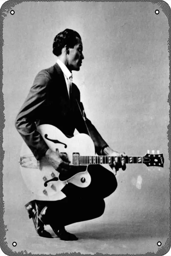 Chuck Berry - Poster | Vintage Metal Tin Sign Poster Retro Garage Yard Home Cafe Bar Club Hotel Wall Decoration Stickers Signs 8