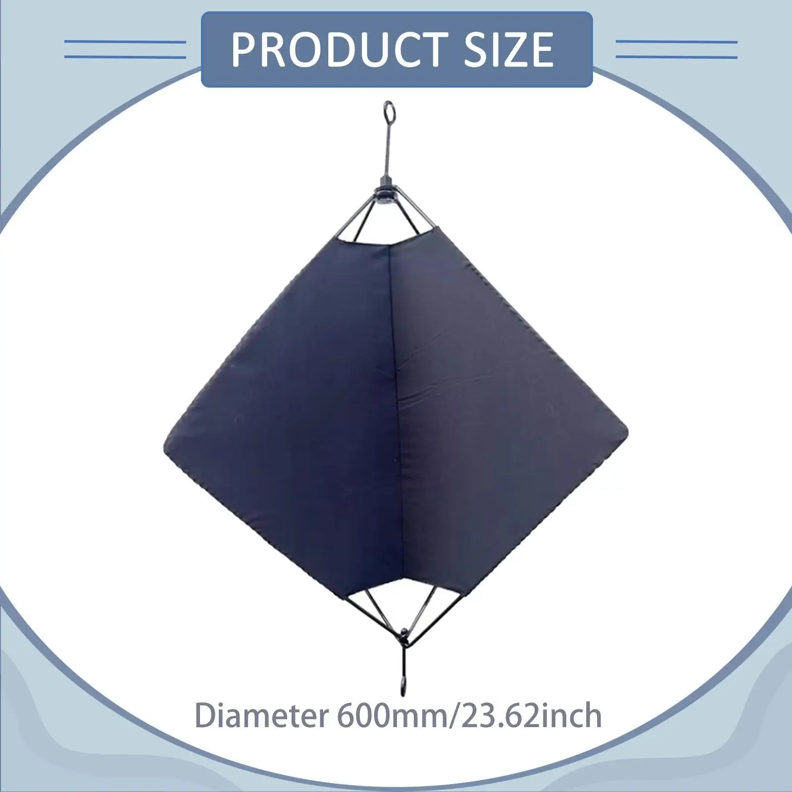 船舶用日光信号旗、標準機能型ダイヤモンド型キャンバスブラック（コンテナ船、ヨット、貨物船用）