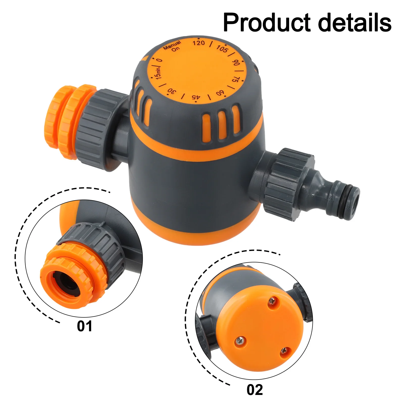 Manual Garden Watering Timer Knob Irrigation Controller 0-120 Min Adjustable For Lawn Plant Flower Pot Faucet Sprinkler Equipmen