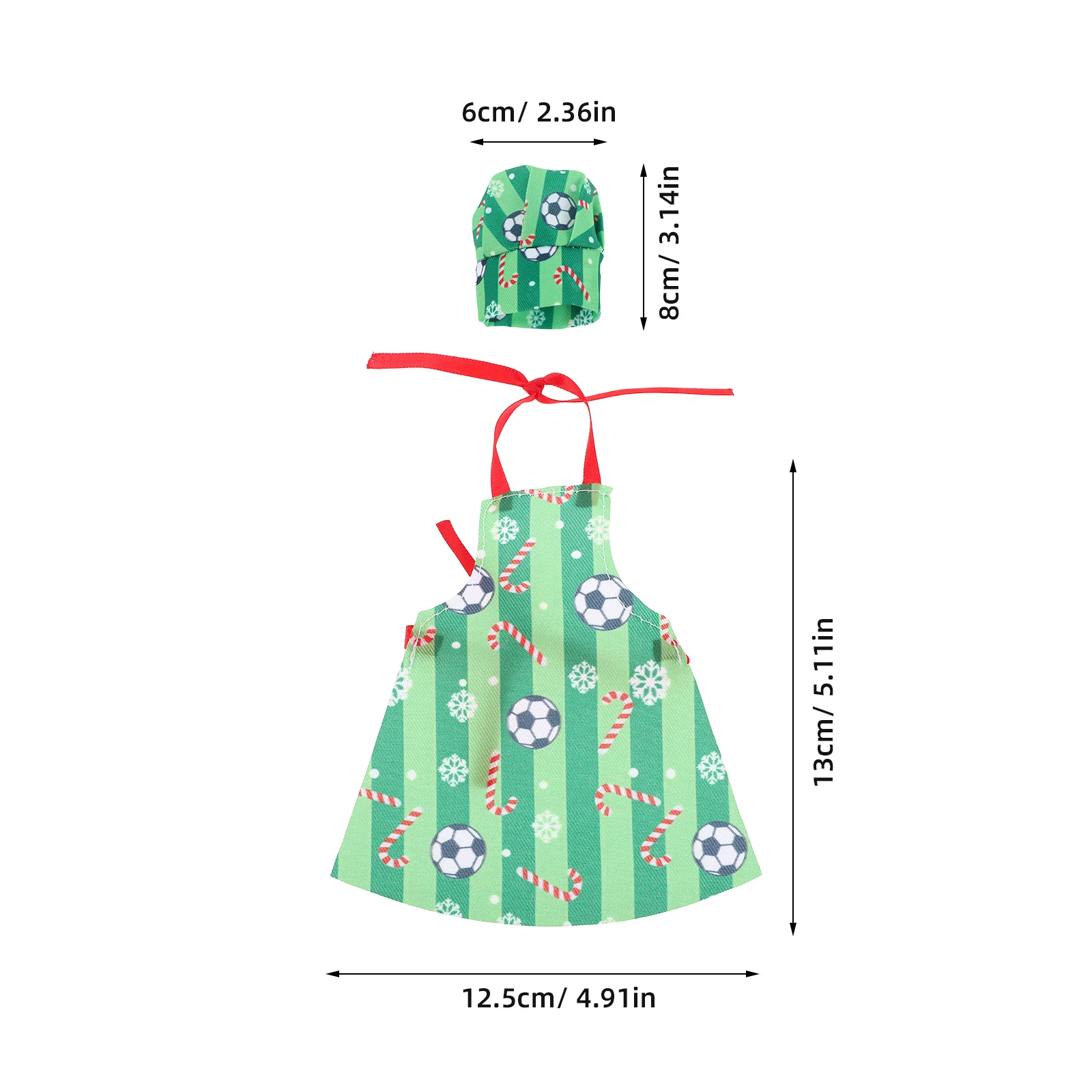 Chef-kok kostuum hoed schort Bjd kerstoutfit aankleden kledingaccessoires voor vakantiescène kerst chef-kok kostuum