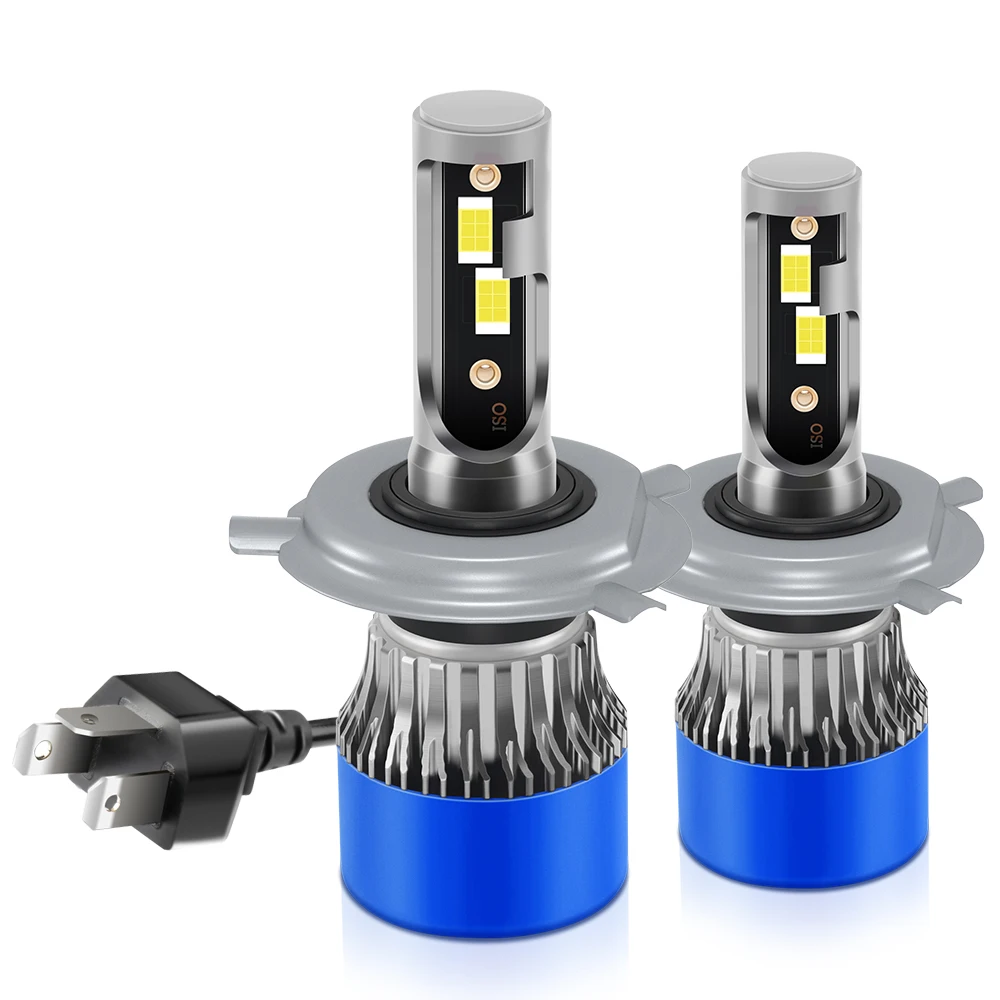 Roadsun H4 Hi&Lo Beam LED Headlight Bulbs 120W 22000LM CANBUS Super Bright 9003 LED Car Headlamps 6000K DC12V 3570 CSP Chips Auto Light Bulbs Universal Fit for Car Motors