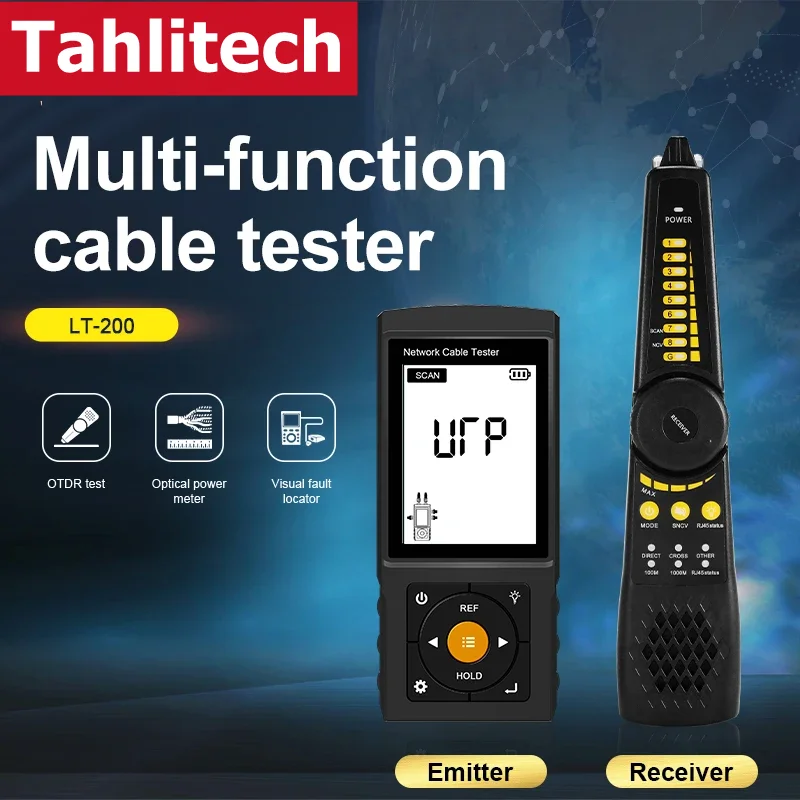 Tahlitech Cable Tester : OPM / VFL /Cable tester / Cable tracer/RJ45 cable TDR test PoE detector Network cable test