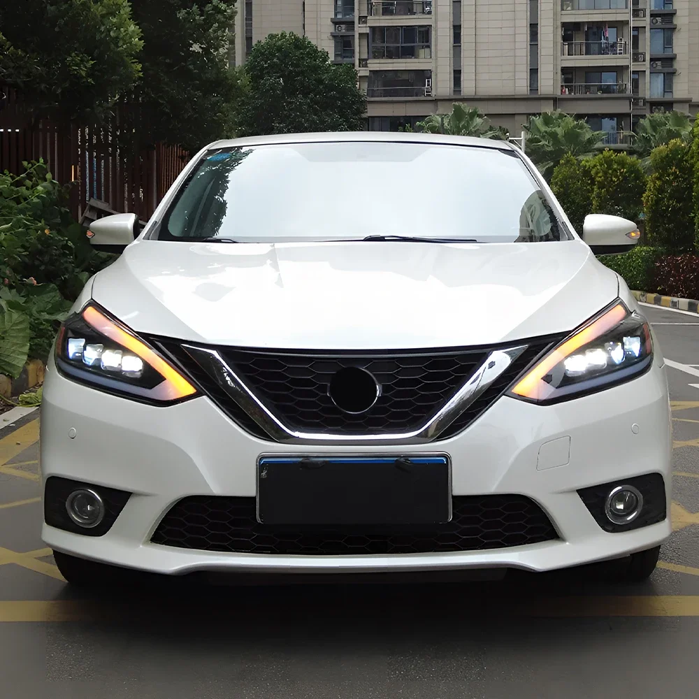 Auto Front Lamps for Nissan Sylphy Sentra 13Th 2016-2019 Car Headlights Assembly Upgrade Led 4 Projector Lens  Accessories
