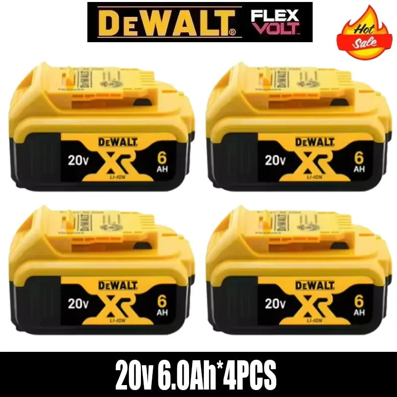 

100% оригинальный аккумулятор DeWalt 6.0Ач 20В для электроинструментов DCB206 DCB205 DCB200 DCB203, авиадоставка