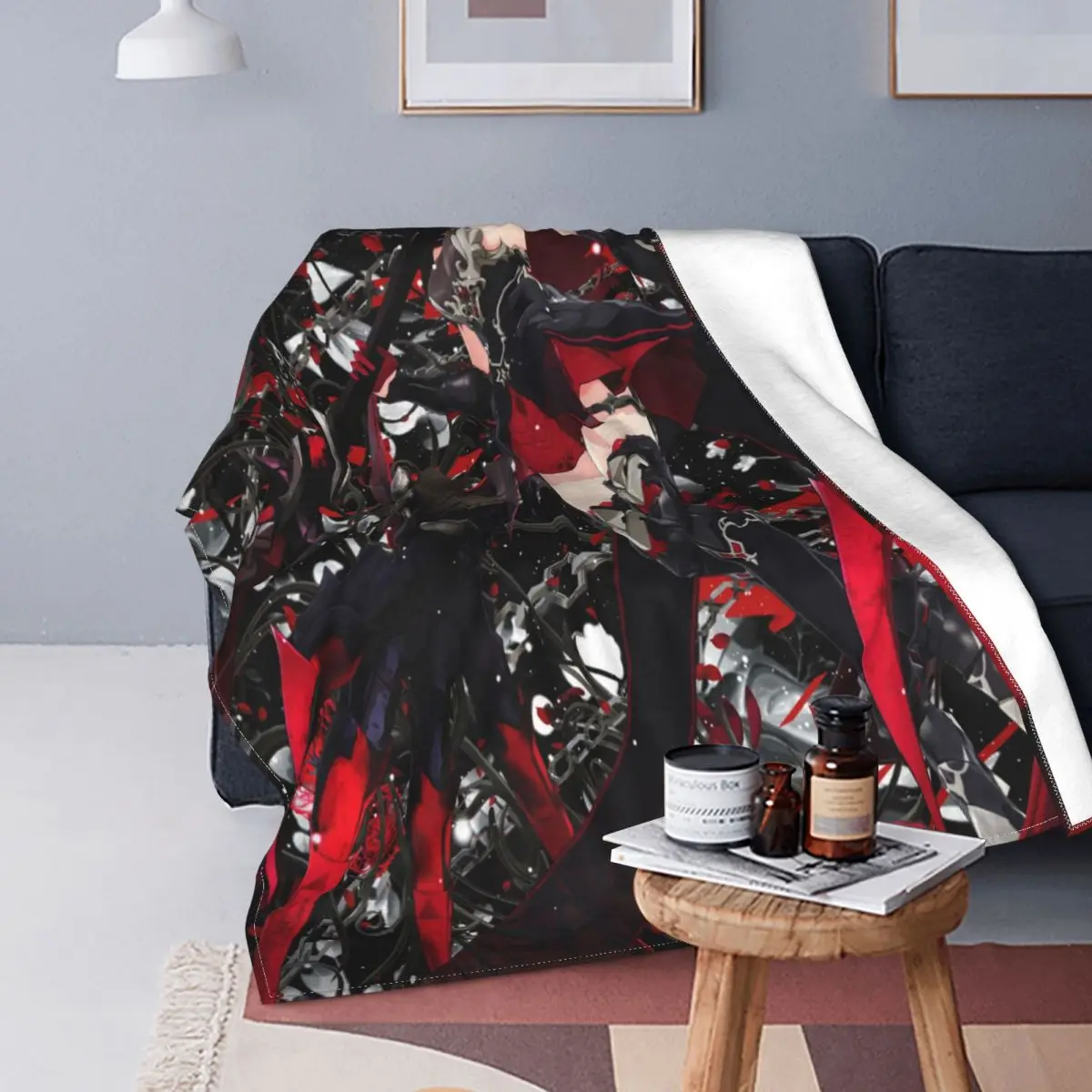 

Honkai Impact 3 Games Pretty Girl Blankets Flannel Autumn/Winter Anime Action Soft Throw Blankets for Home Couch Bedding Throws