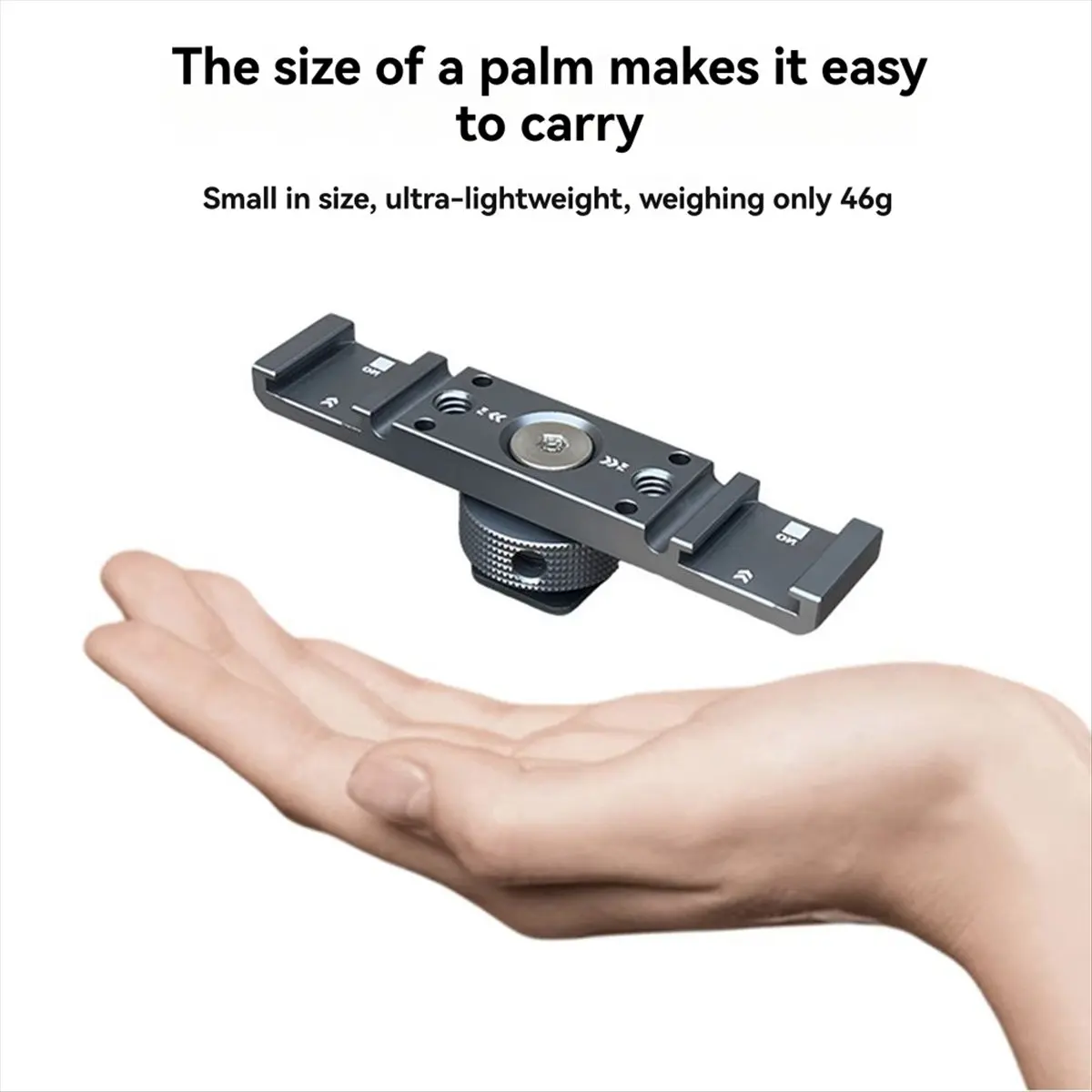 Dynamic Cold Shoe Mount Adapter ExtensionBar Bracket Stand for Camera MobilePhone Vlog Video Light Triple Hot Shoe Plate Mount,A