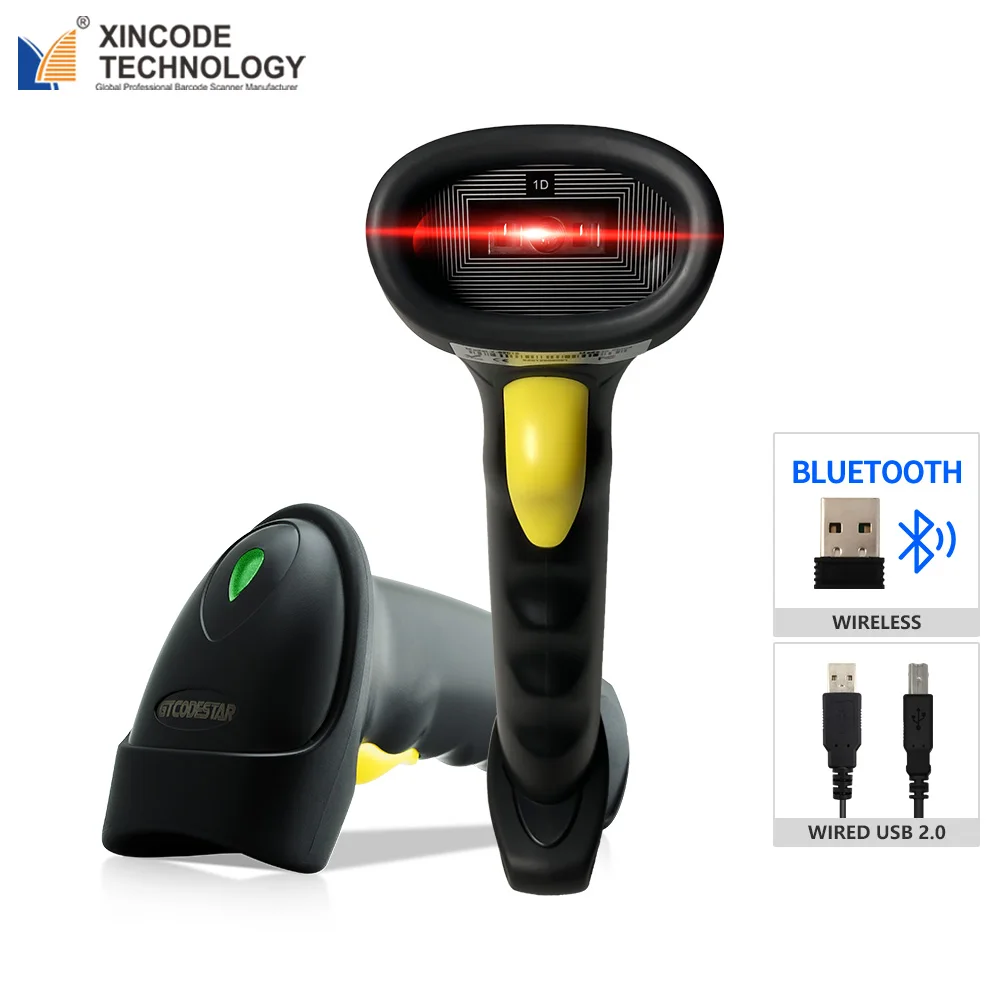 GTCODESTAR X-9201B Wireless Barcode Reader Handheld 1D 2D Qr Code Reader Book Price Barcode Scanner for Inventory Scanning