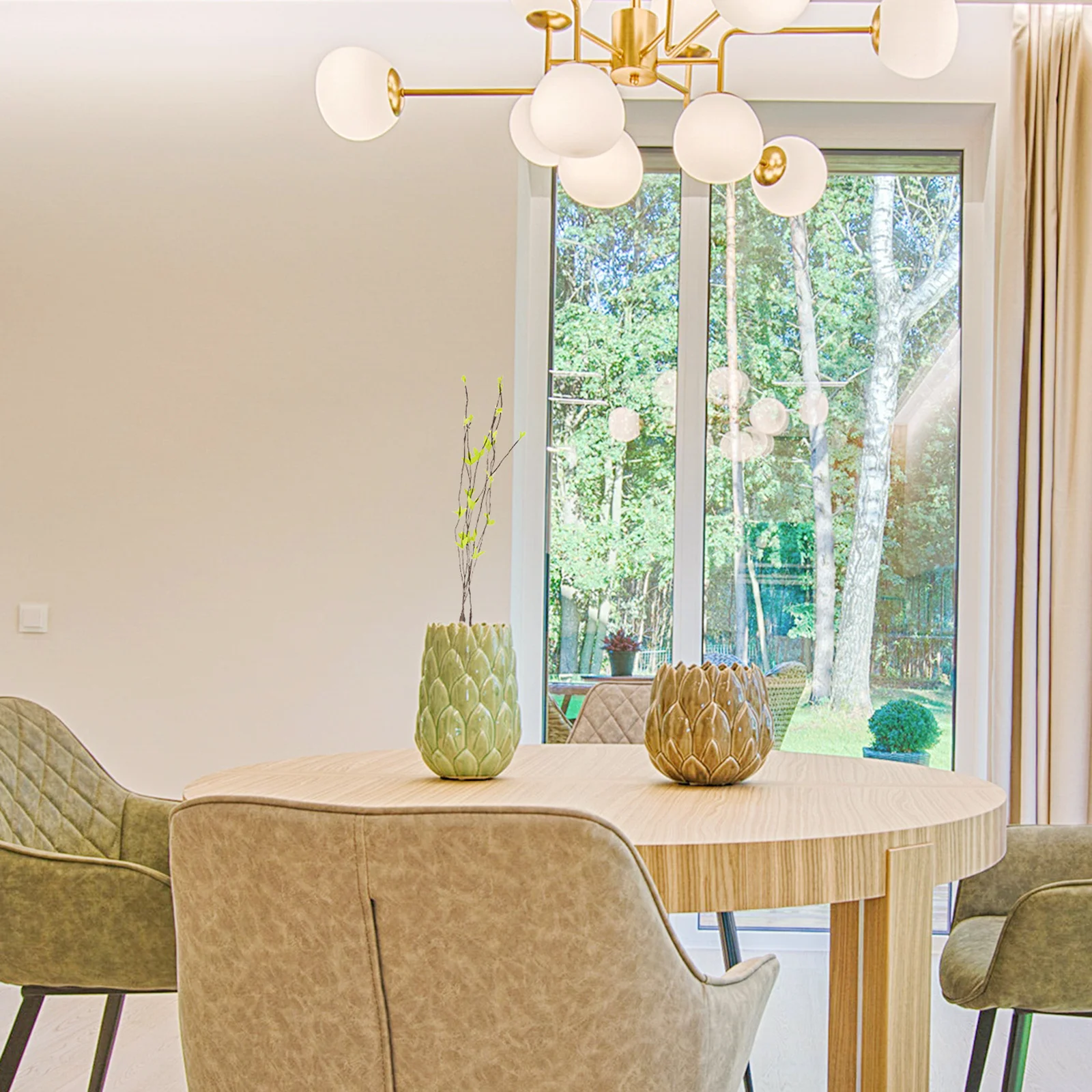 

4Pcs Simulation Artificial Green Plant Lifelike Photo Prop Home Decoration Decorative Greenery Plant Accent Photo Prop