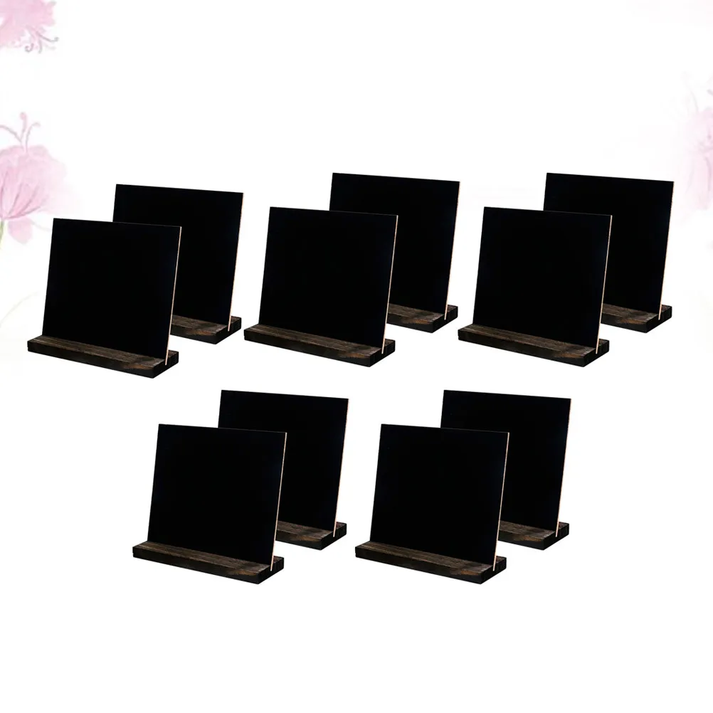 5Pcs Premium Mini Blackboard Signs with Wooden Stand Easy Clean Wipeable Chalkboard Tags for Restaurant Store Bar Menu Decor