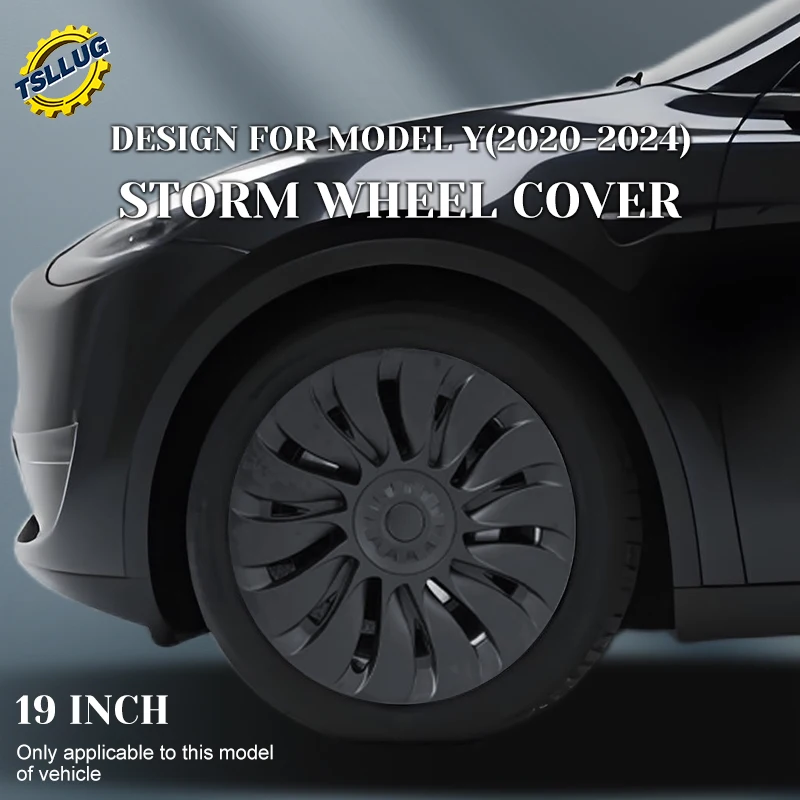

Комплект из 4 колпаков для колес Tesla Model Y 2020-2024, 19 дюймов, 2-го поколения, с полным ободом, автомобильные аксессуары