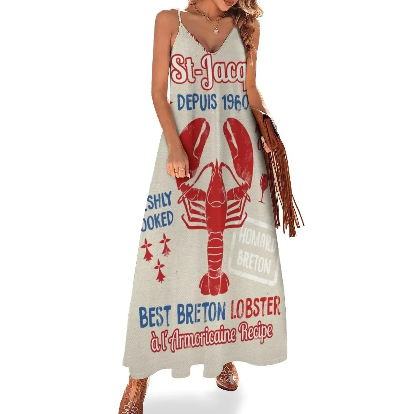 

Le St-Jacques Lobster Shack Sleeveless Dress summer dress womens 2025 Long veiled dresses Dress