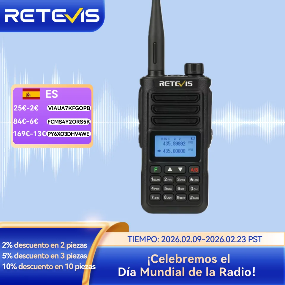 Retevis RA89 walkie talkie largo alcance emisora de radioaficionados walkie-talkies profesional movil walkie tolkie recargable Ham Radio de comunicacion portatil inalambricos resistente al agua IP68