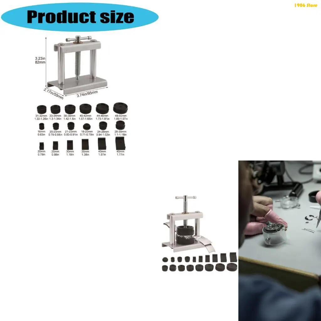 

U1JB Accuracy Watch Repair Tool Manual Case Press Device With Nonslip Safety Designs