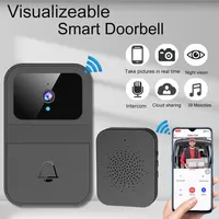 1 Juego de timbre de vídeo inalámbrico para hogar inteligente, Audio bidireccional, vídeo HD, cámara, almacenamiento en la nube, visión nocturna, Compatible con WiFi 2,4G