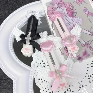 Mohamm Punk dopamina estilo compacto leve bonito bolso utilitário faca, DIY arte corte escultura Scrapbooking, 1pc 10 principais vendas canivete girl - №9