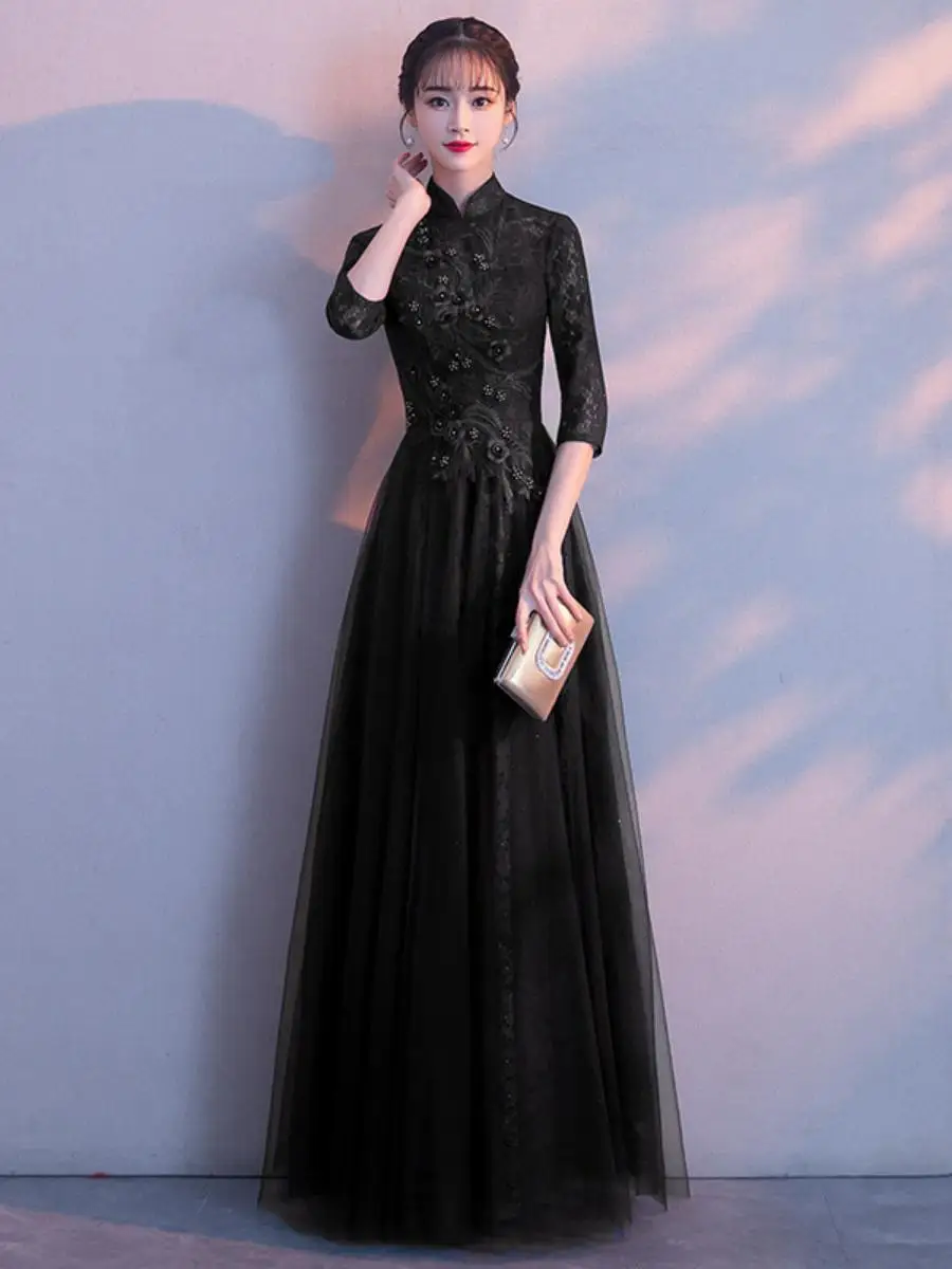

Ele Princ Sle Evening Gown for Women Faionable Slimming Design Perfect for Parties And Hosts Long High Waist Polye...