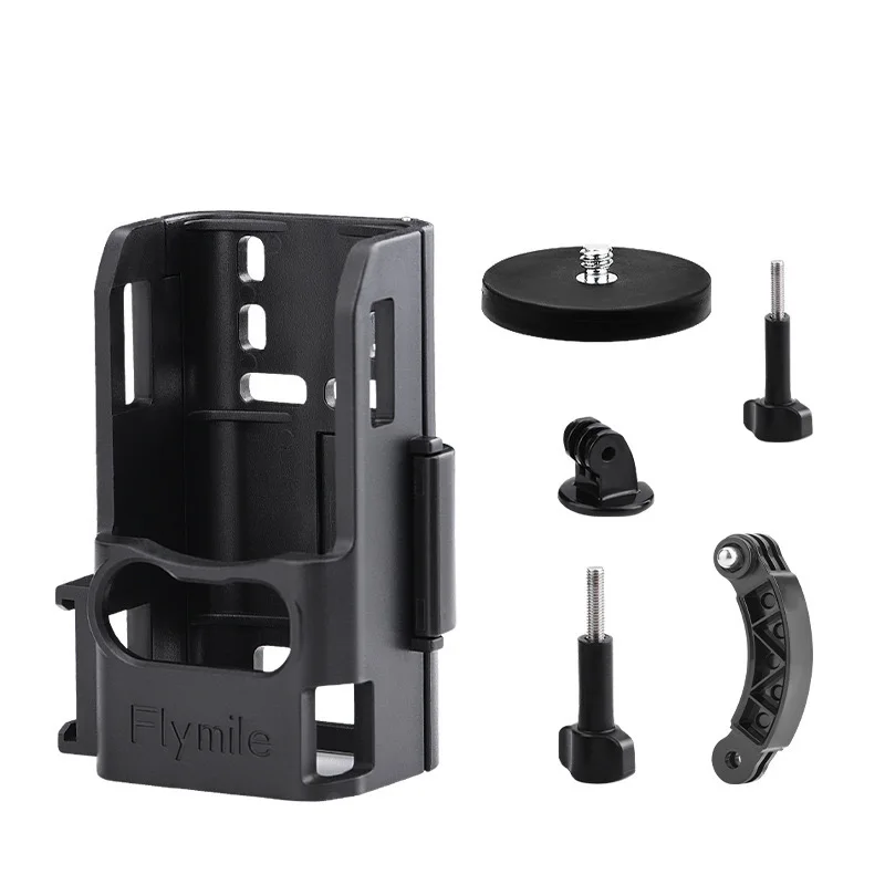Magnetic Mount Stand Magnet Bracket Expansion Adapter for DJI Pocket 3 Action Cameras with 1/4 Screw Cold Shoe 180° Adjustable