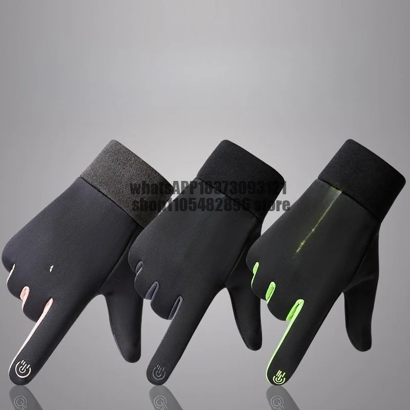 Winter gloves windproof and waterproof touch screen couple men and women winter riding skiing sports velvet cold and warm