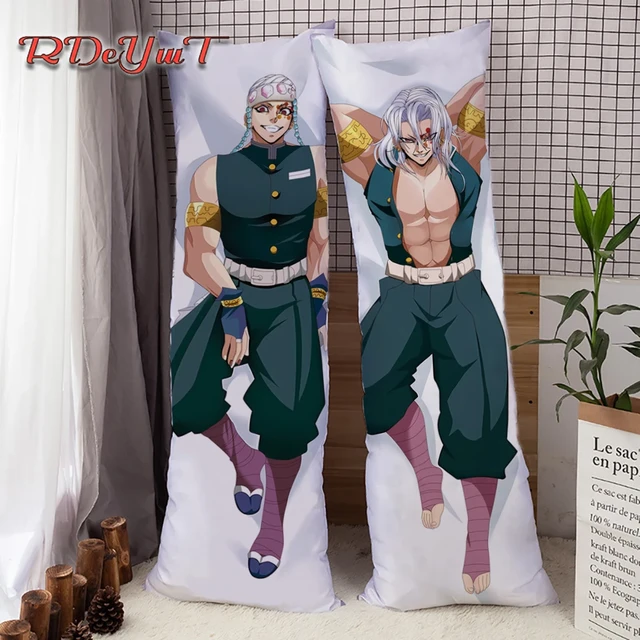 Fundas de almohada de cuerpo completo de Anime Uzui Tengen Dakimakura Otaku masculino funda de almohada con estampado de dos lados regalos AliExpress