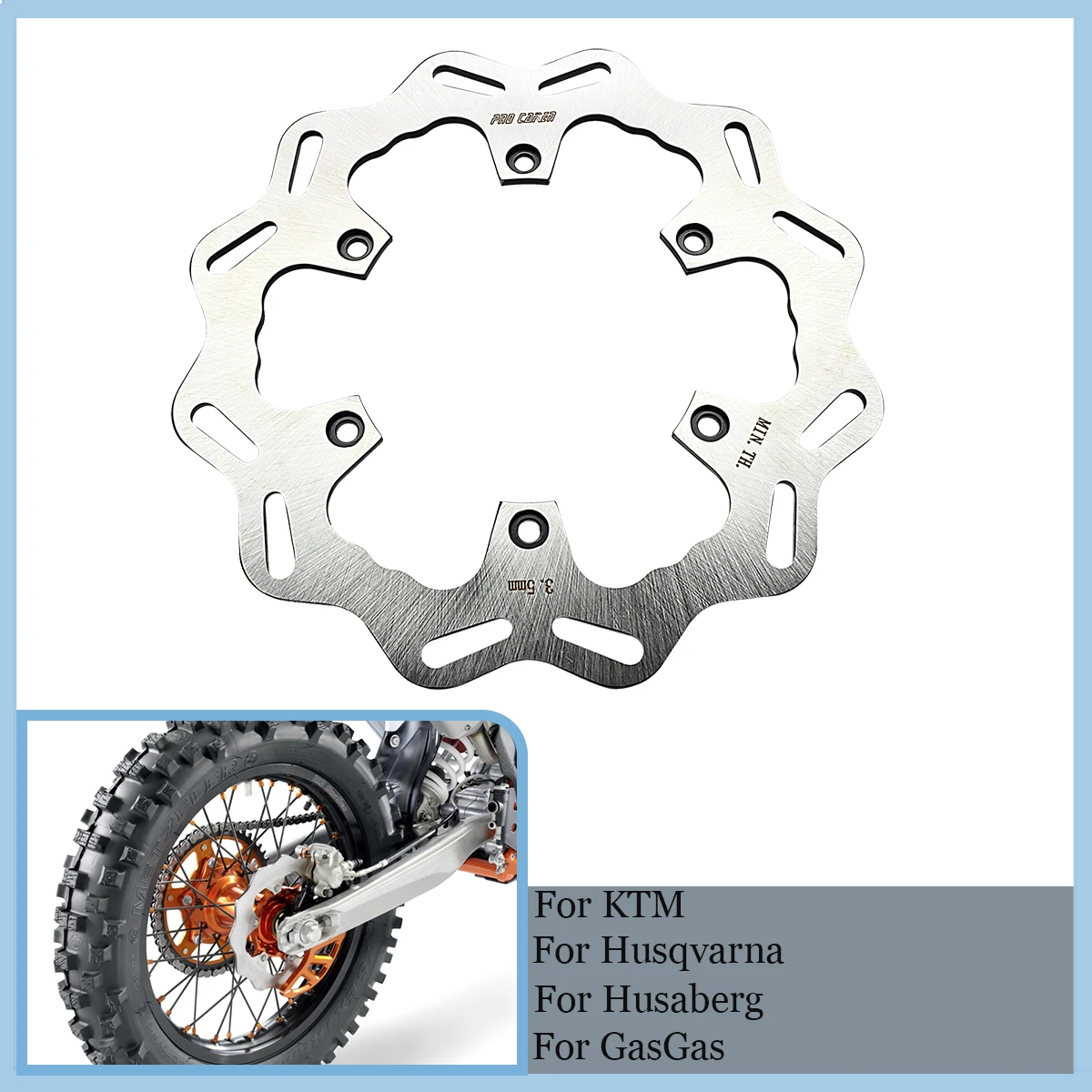 

Motorcycle Rear Brake Discs For KTM EXC EXCF SX SXF XC XCW XCF TPI Six Days 125 200 250 300 350 450 500 FE TE FC TC TX 1994-2023