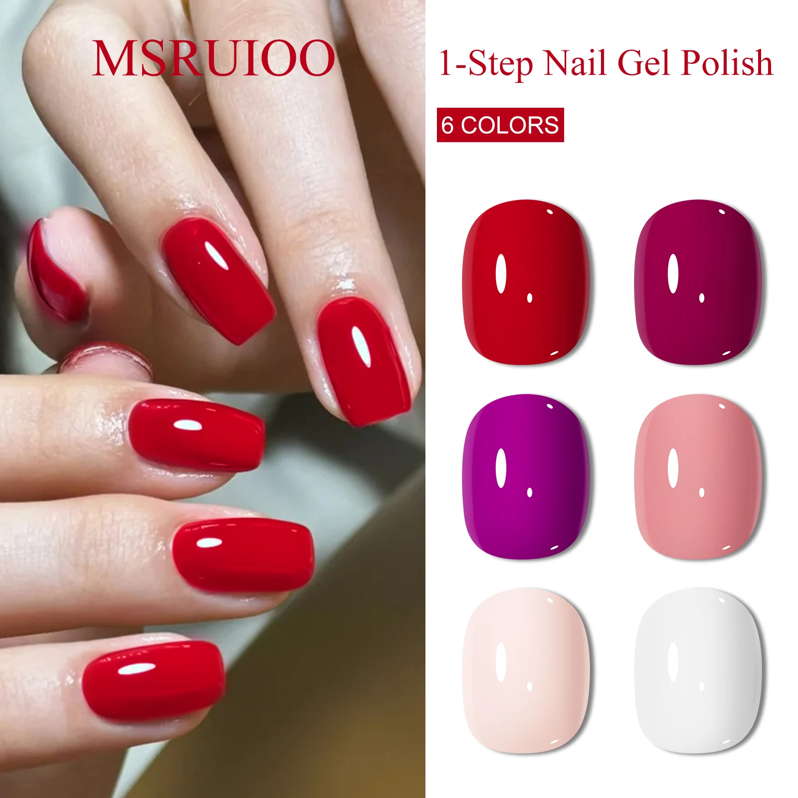 6 قطعة 8 مللي 1-خطوة هلام البولندية 3 في 1 هلام مجموعة طلاء الأظافر نقع قبالة LED UV جل طلاء الأظافر لا حاجة قاعدة معطف فوقي هلام مستلزمات الأظافر