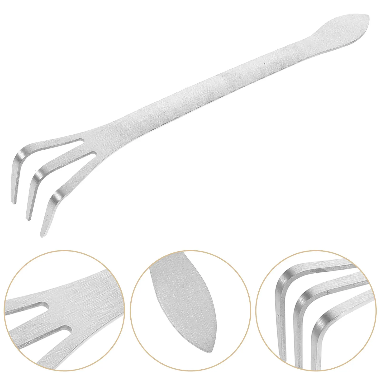 

Маленькие садовые грабли из нержавеющей стали с 3 зубьями для рыхления почвы, прополки и посадки в небольших садах, для работы с корнями бонсай