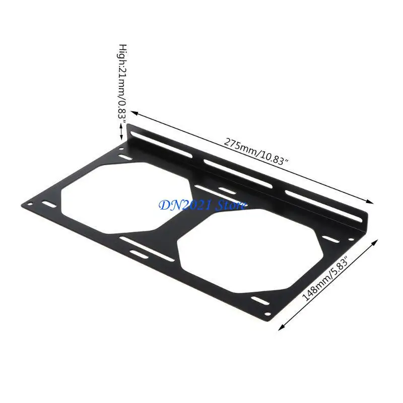 

F3KE Fan Bracket Radiator Mounting Bracket Water Cooler for 12/14CM Fan Holder External Computer for Case Heatsink Gadget