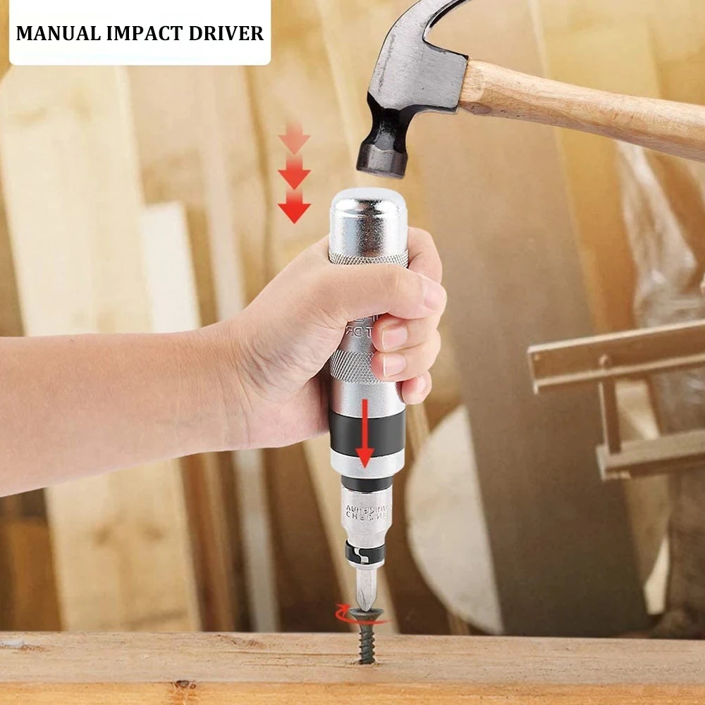 Impact Screwdriver Set Heavy Duty Shock Screw Driver Chisel Bits Tools Kit  Impact Driver Heavy Duty Chisel Portable