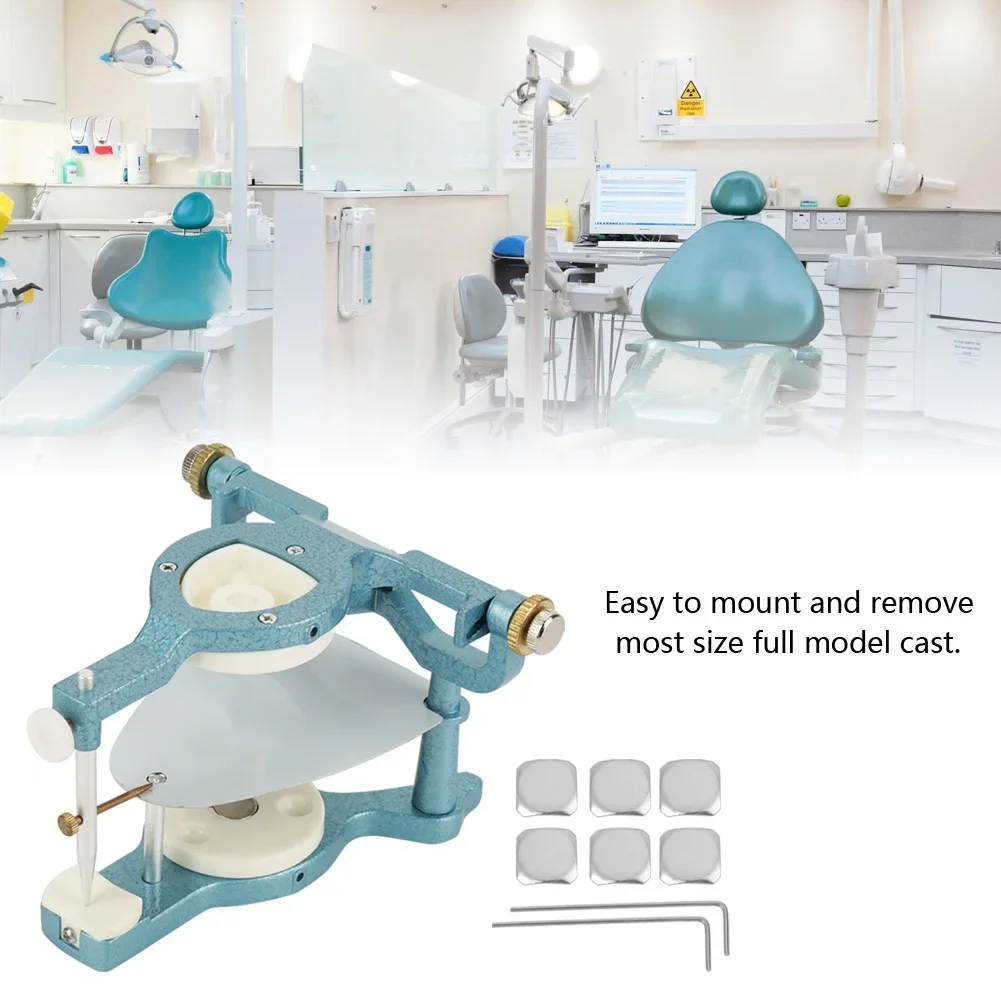 9 In 1 Large Size Full Mouth Adjustable Magnetic Articulator Equipment Easy To Mount Remove Most Size Full Model Cast Dental Lab