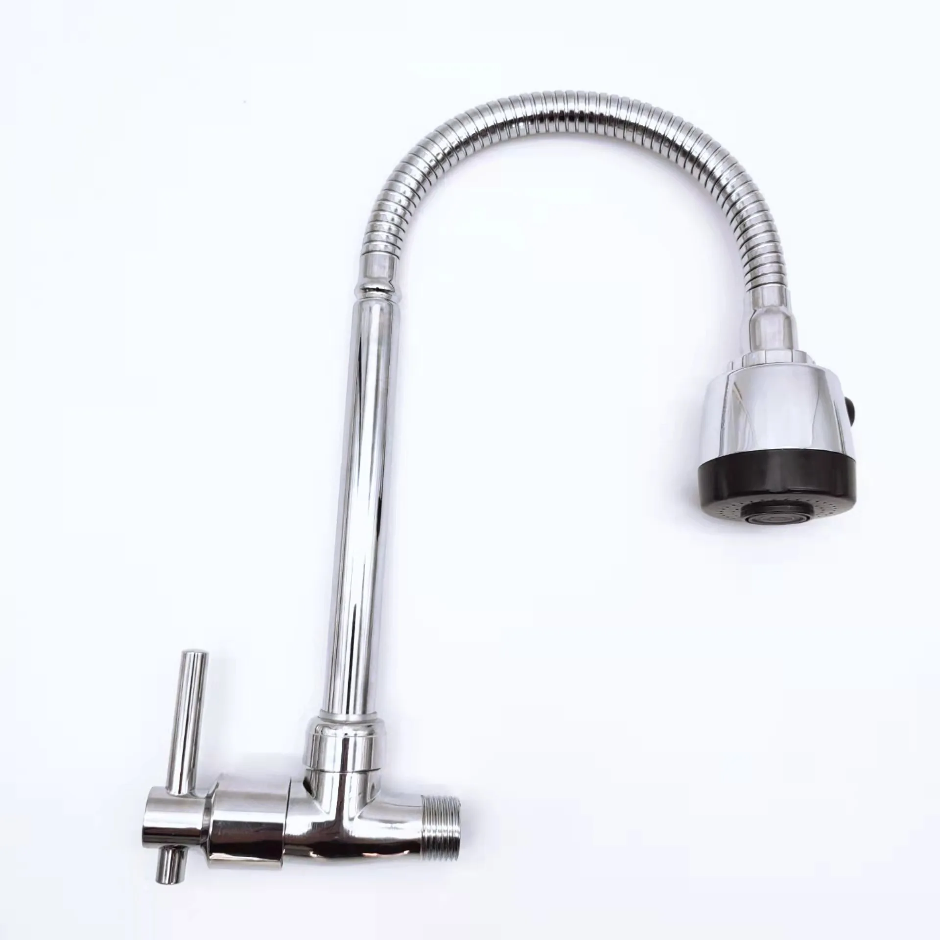 

Alloy splash-proof electroplating single cold horizontal vegetable basin faucet wall type universal pipe faucet sink single cold