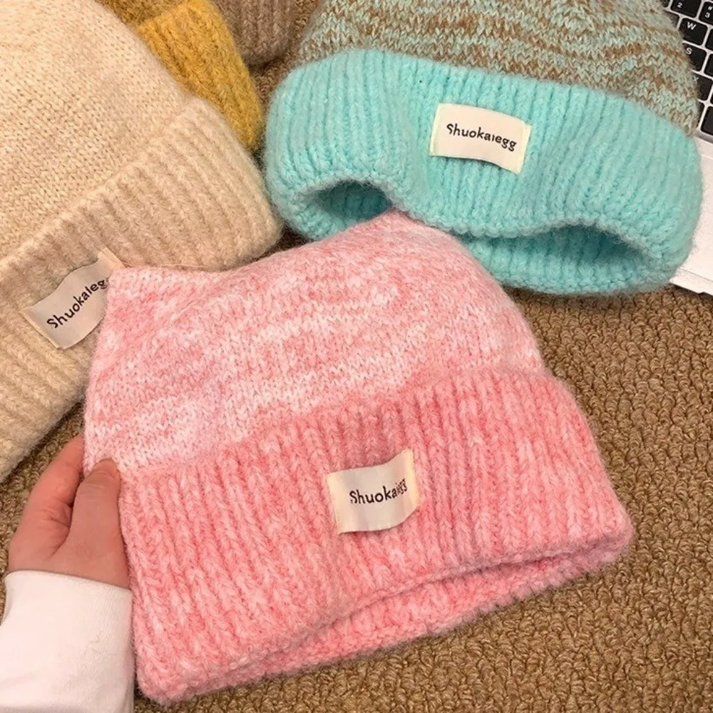 Niedliche, warme Mütze mit Katzenohren, Ohrenschutz, verdickte Strickmütze im Pullover-Stil, süßes Design, Wintermütze, Geschenk – Detail 3