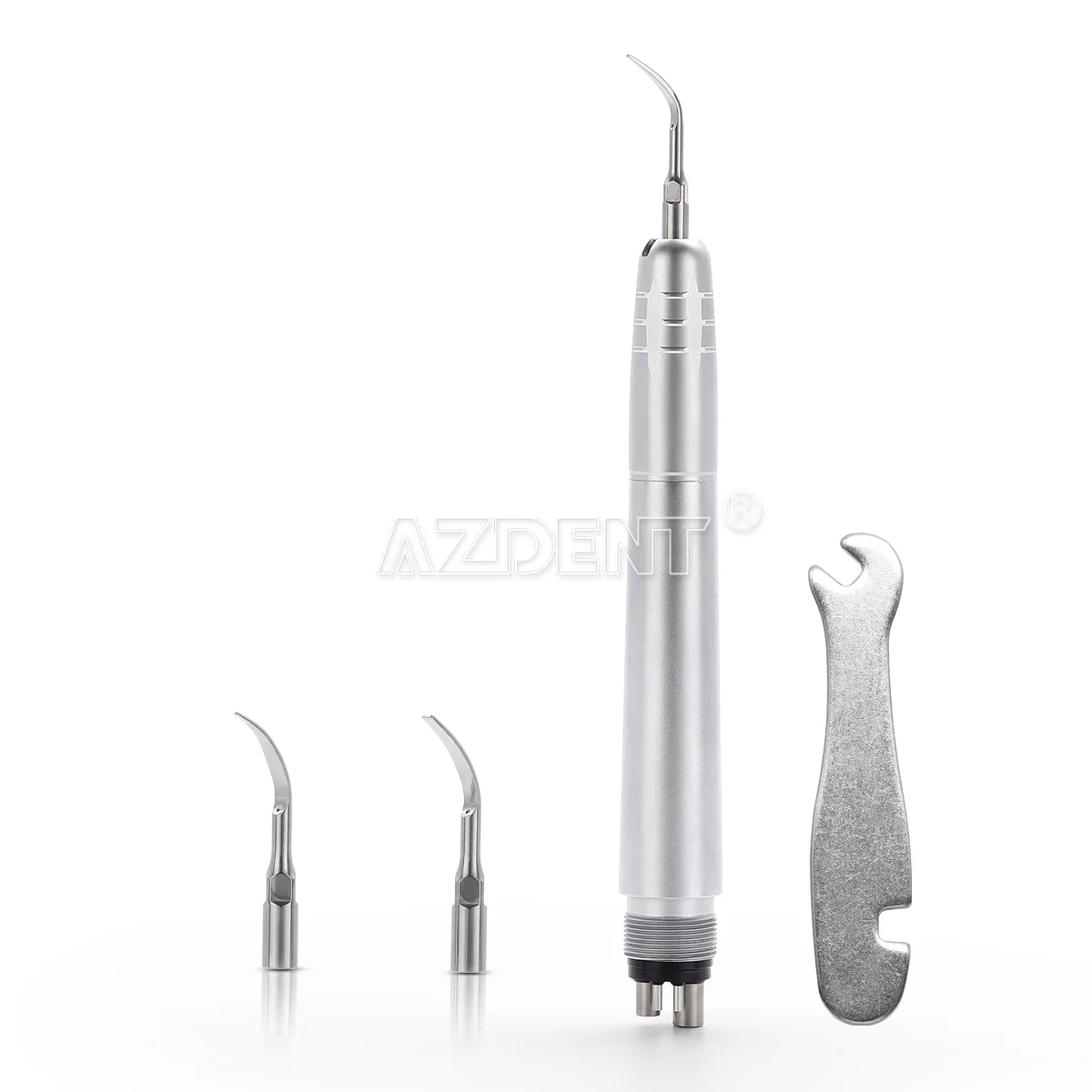 AZDENT Dental Ultrasonic Air Scaler Handpiece Super Sonic Scaling with 3 Tips Tooth Calculus Remover Cleaning Tool Dentistry Lab