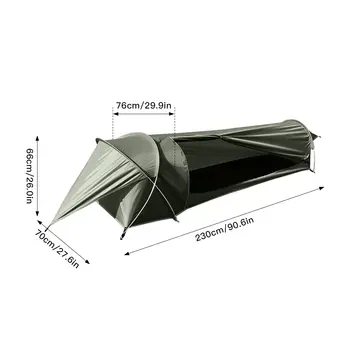 Tenda ultraleggera per una persona, 210D Oxford, impermeabile, da campeggio, a tunnel, per escursioni, pesca e campeggio all'aperto 10 best sales tenda multicam - №8