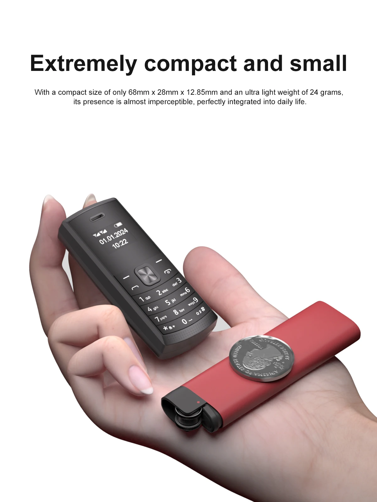 SERVO BM01 Mini Mobile Phone 2G GSM 2 SIM Cards Magic Voice Speed Dial Call Recording Blacklist MP3 Super Button Cellphones