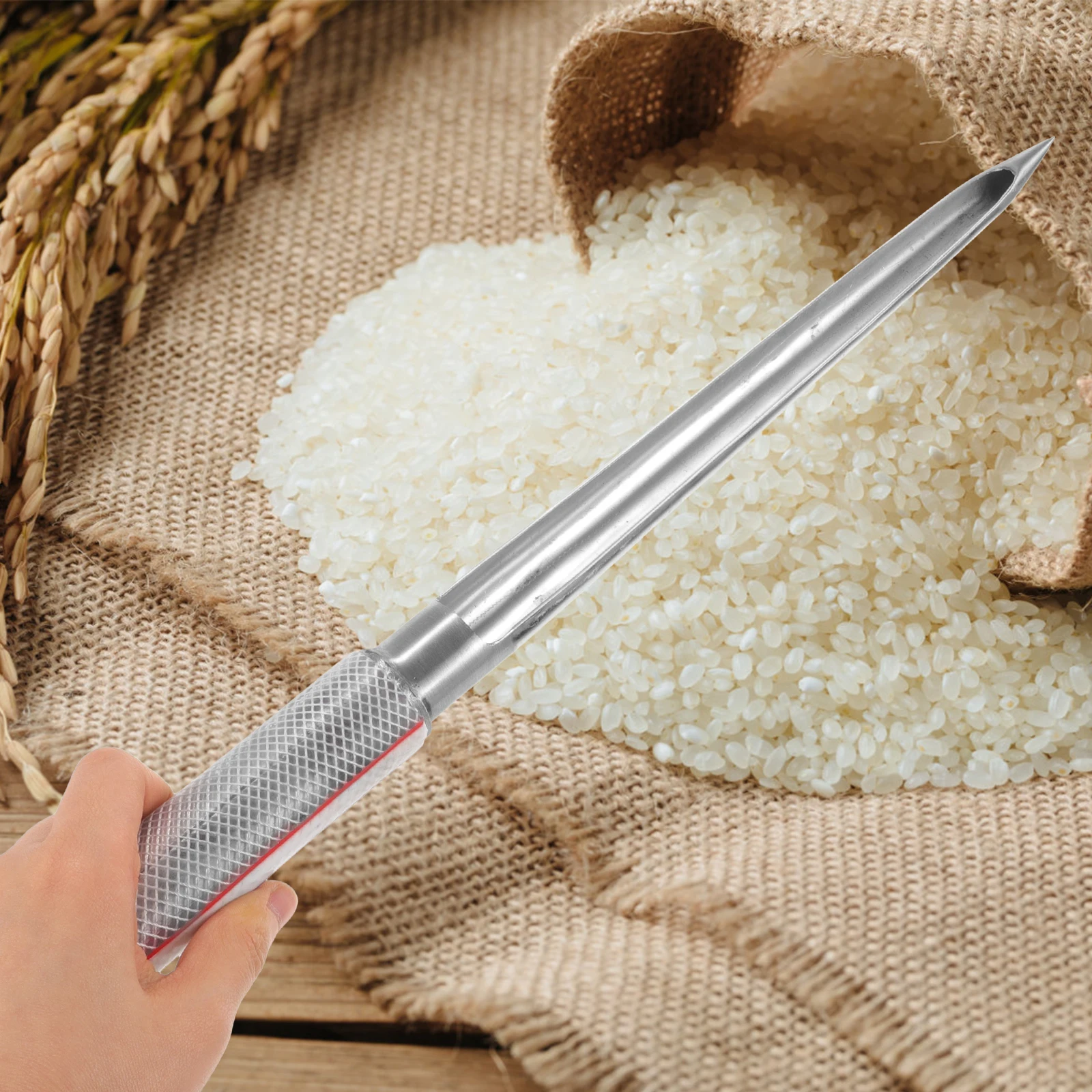 

Stainless Steel Grain Sampler Portable Wheat Fertilizer Seed Sampling Tool Metal Probe Rod for Farm Agriculture Use