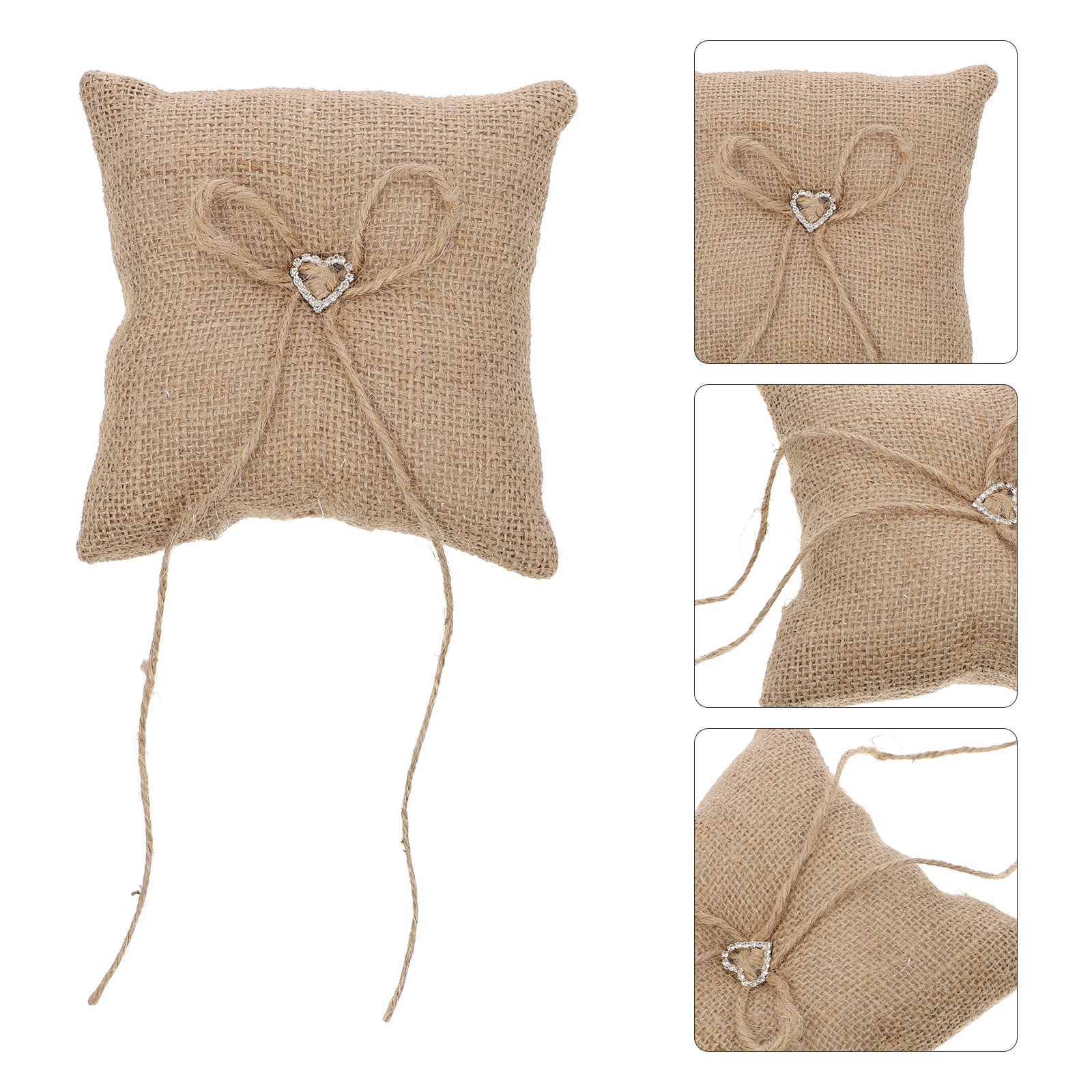 

1Pcs Wedding Ring Cushion Romantic Bowknot Design Soft Cloth Material Engagement Ring Pillow Practical