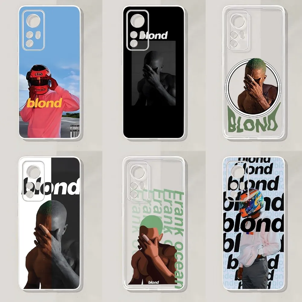 Singer Frank Blonde Oceans  Phone Case For Xiaomi 11 Redmi Note 11 5G 8T 9A 9 10T Note8Pro Note9 12SUltra Transparent Case