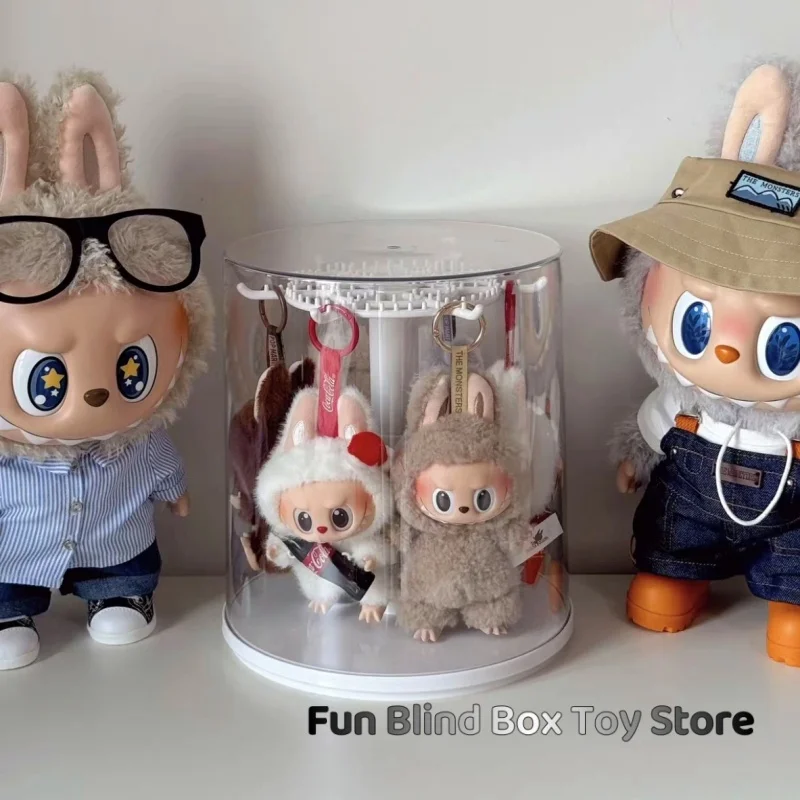 

Labubu Pendant Display Box Rotating Transparent Labubu Doll Home Decoration Handmade Storage Display Room Decor Gifts
